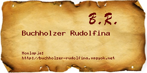 Buchholzer Rudolfina névjegykártya
